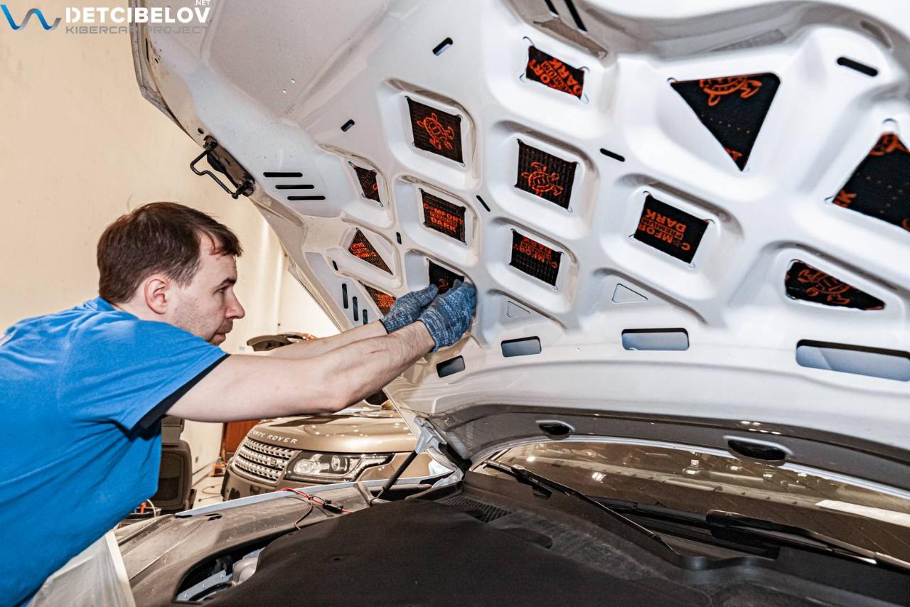 Шумоизоляция капота Porsche