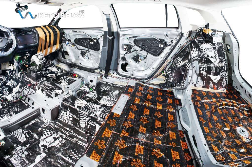 Процесс шумоизоляции салона Volkswagen