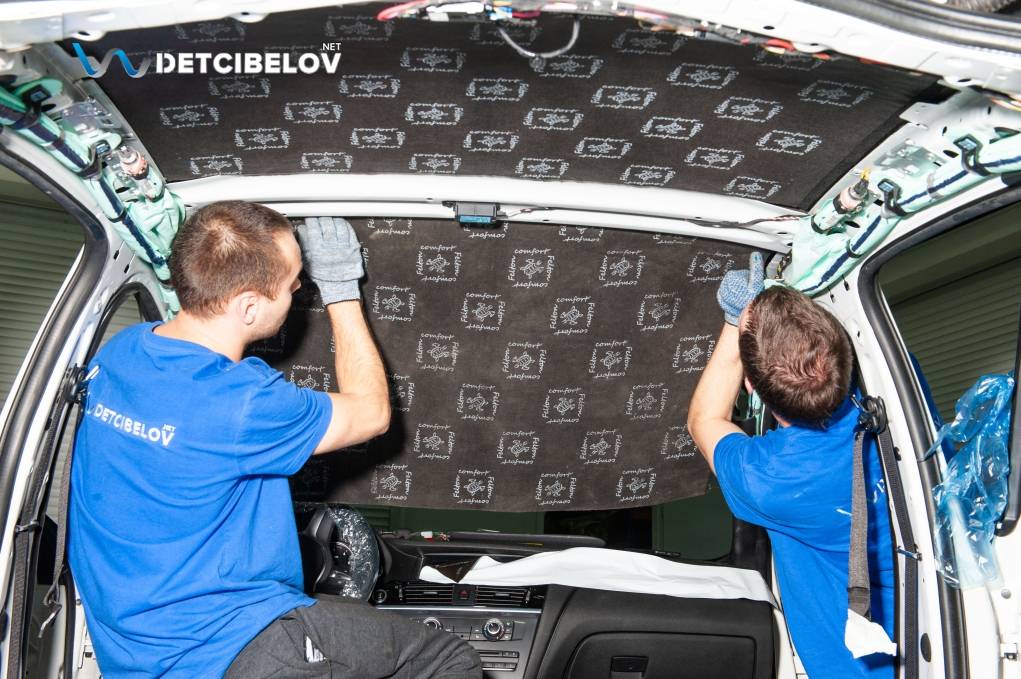 Шумоизоляция потолка BMW