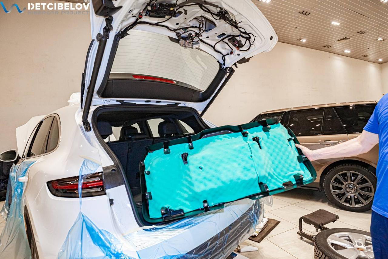 Шумоизоляция багажника Porsche
