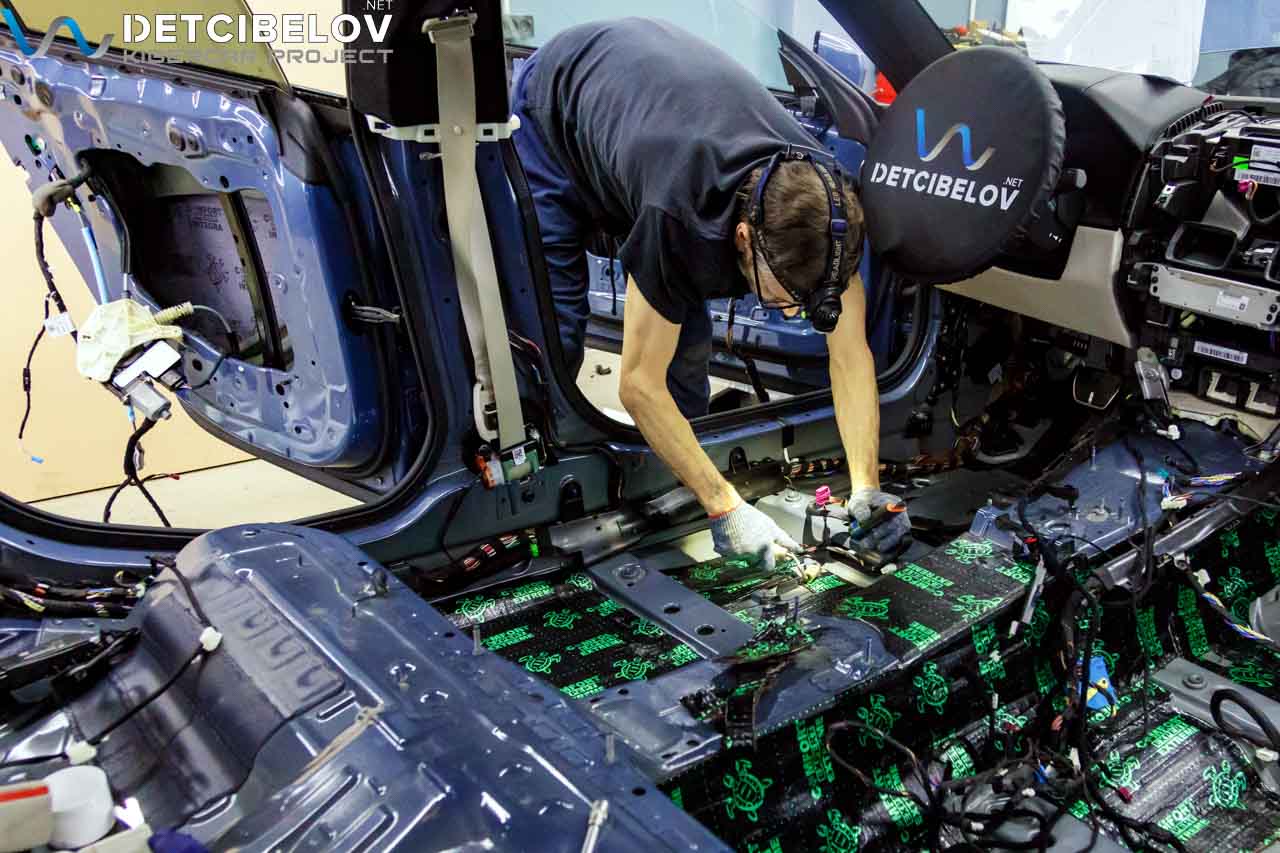 Шумоизолция пола BMW 8 серии (G14)