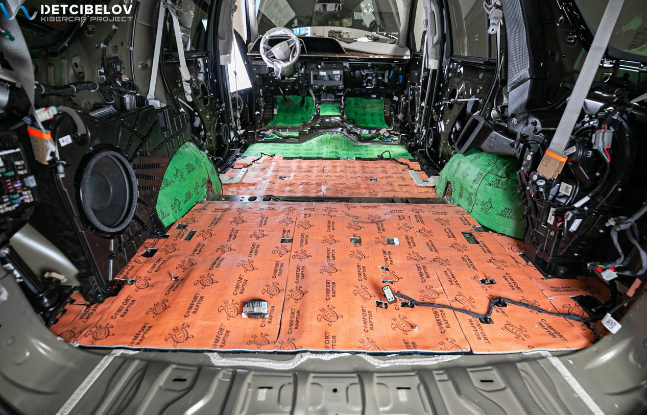 Шумоизолция пола Cadillac Escalade