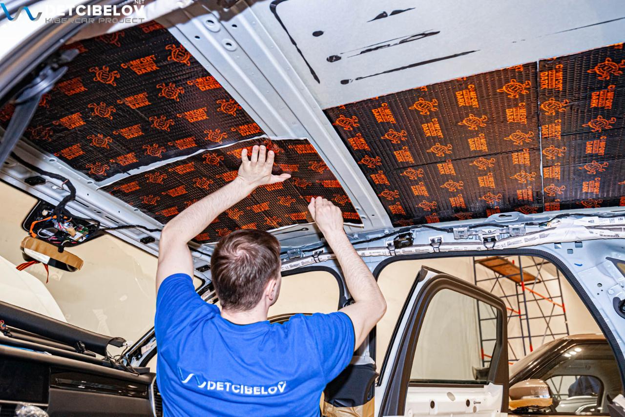 Шумоизоляция потолка Porsche