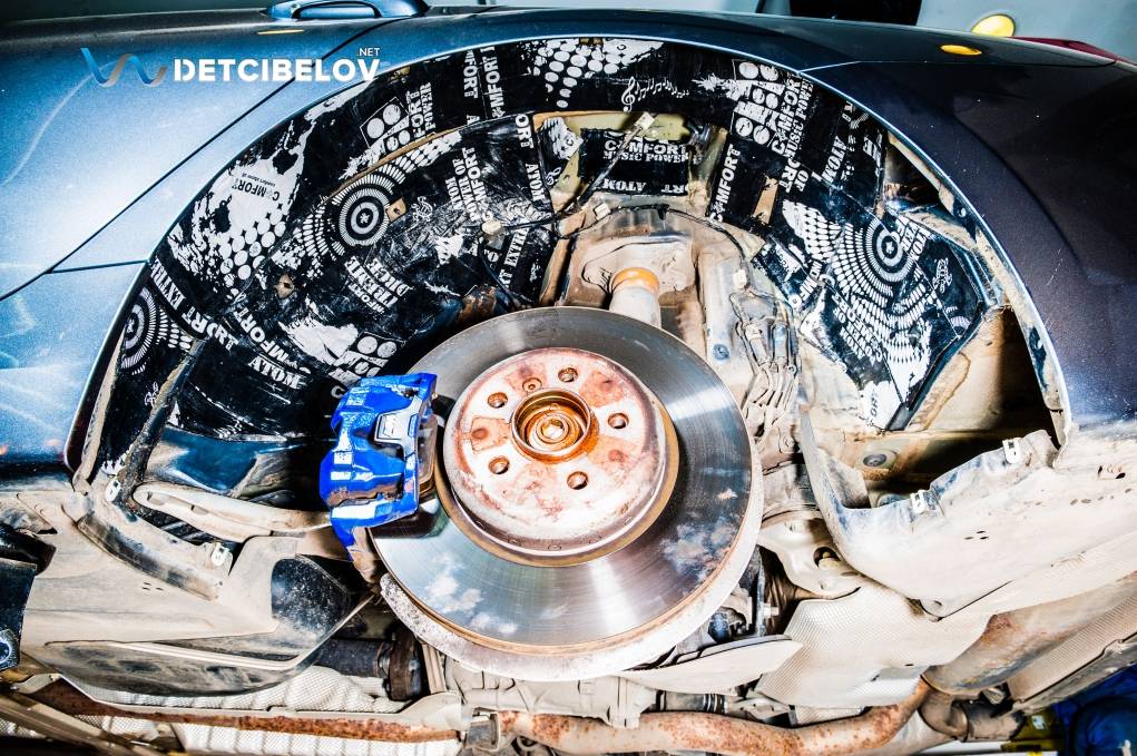 Шумоизоляция колесных арок BMW