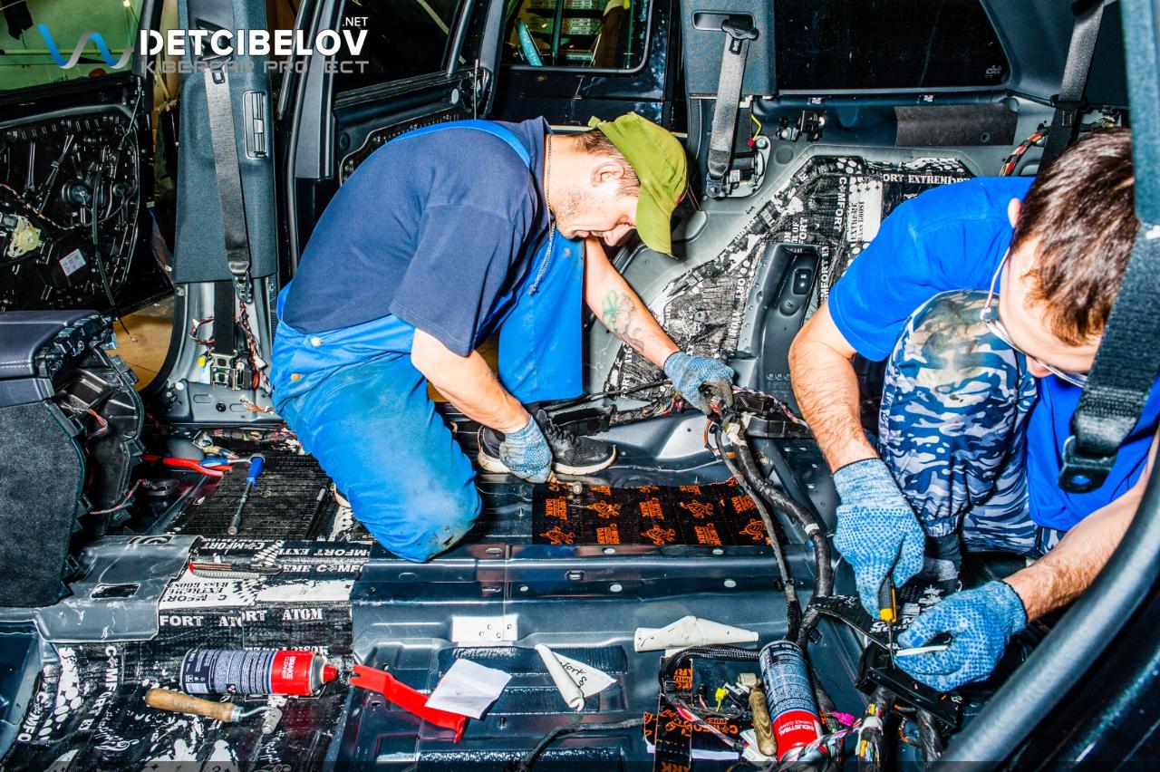 Процесс шумоизоляции салона Mercedes-Benz GLS (X167)
