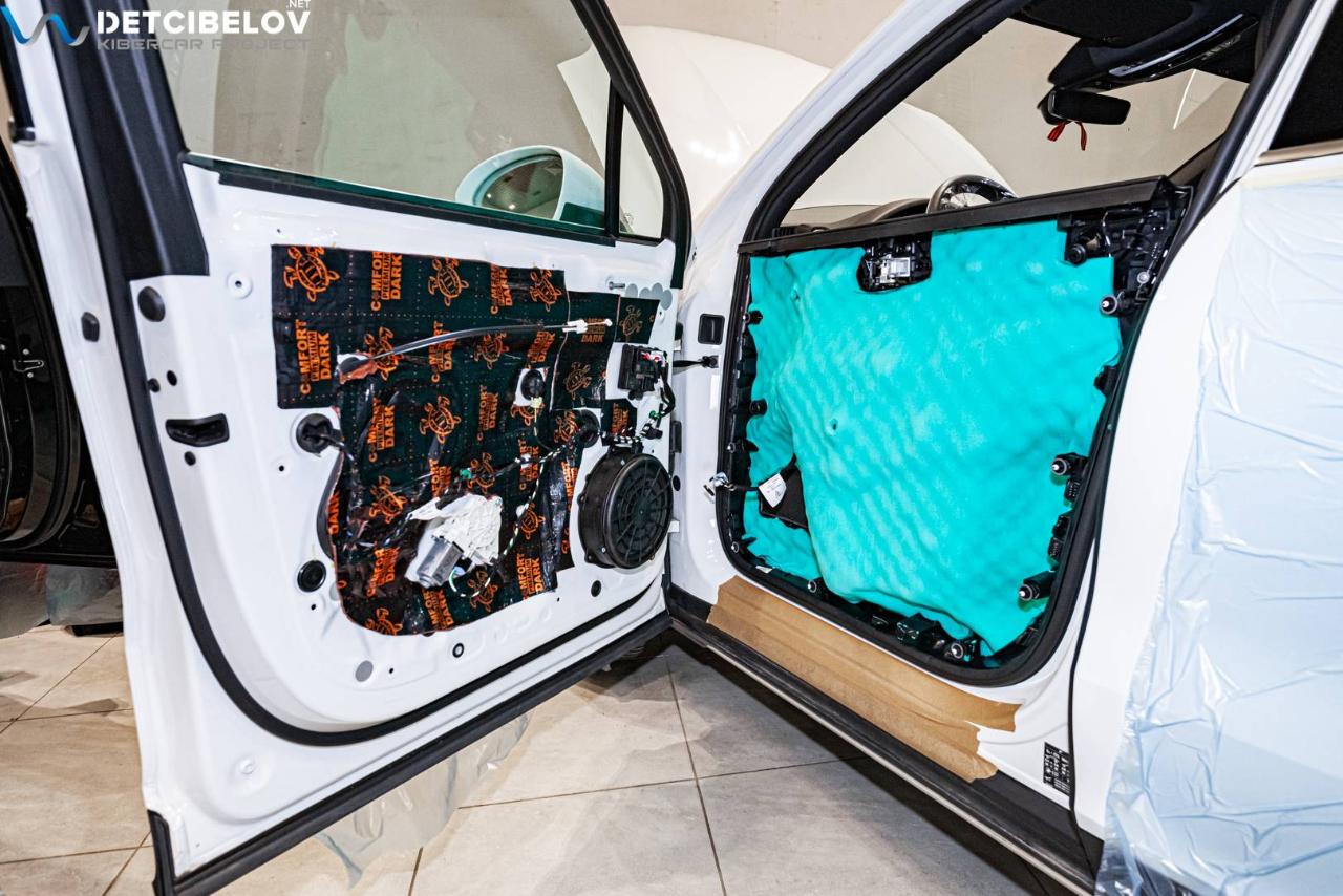 Шумоизоляция дверей Porsche