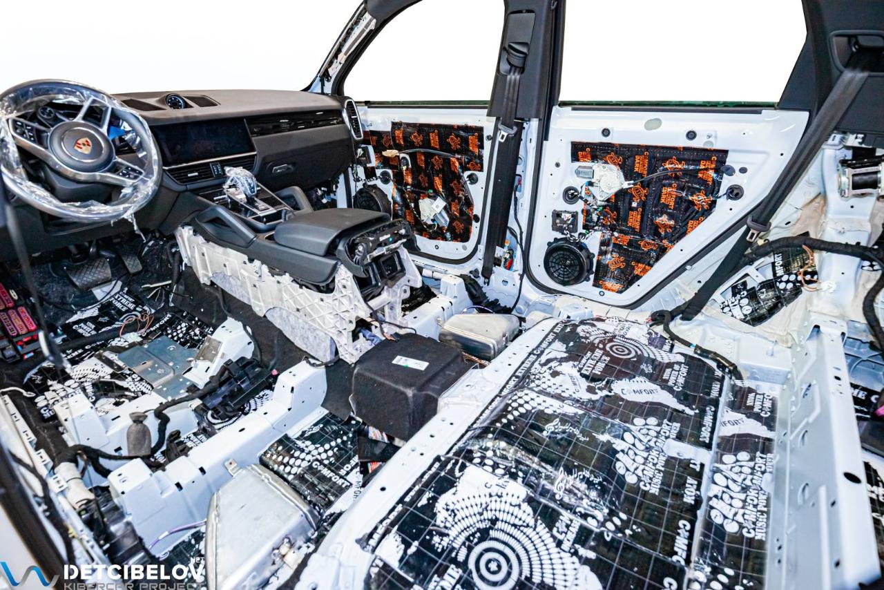 Шумоизоляция пола Porsche