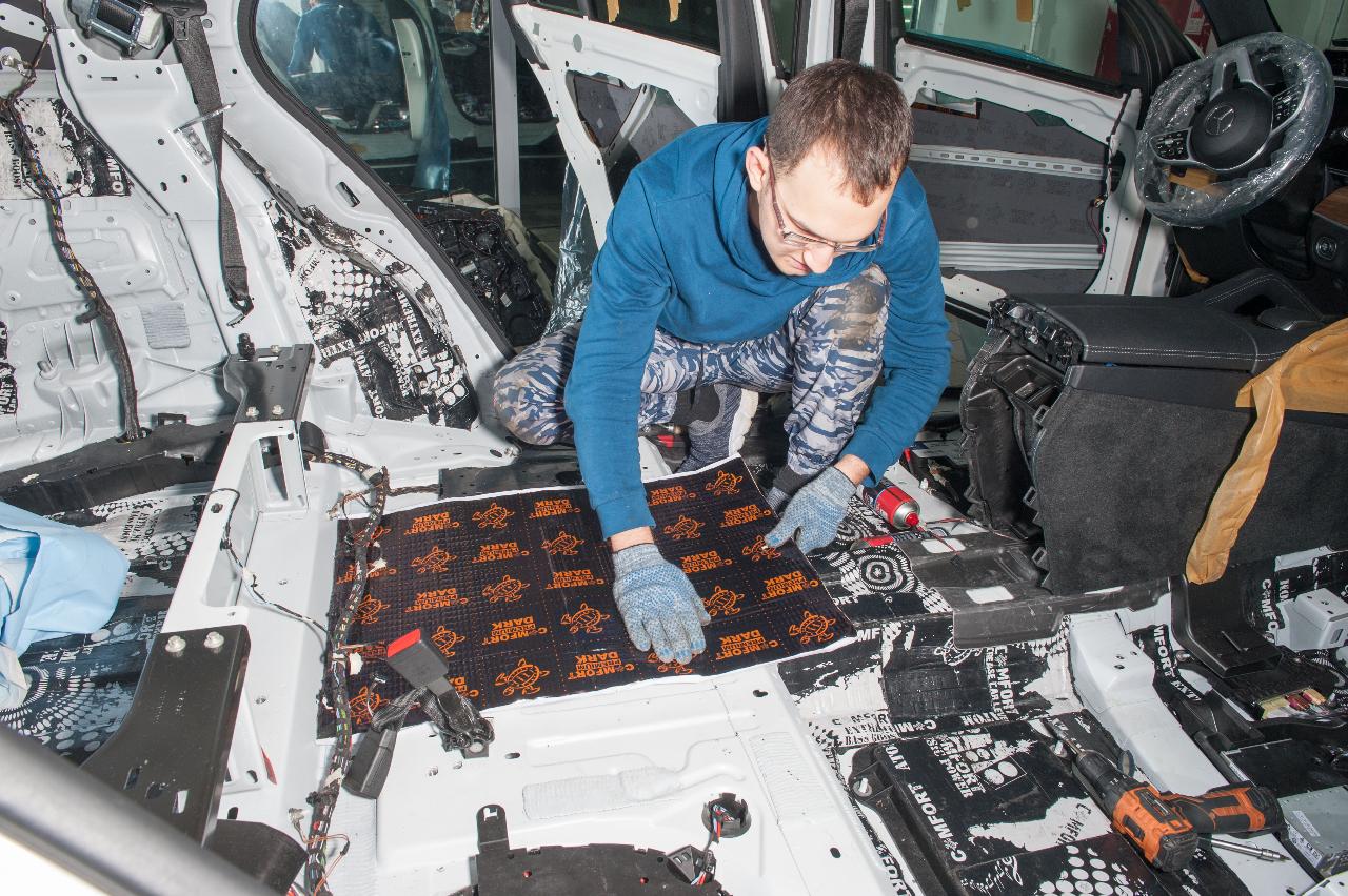 Шумоизоляция пола Mercedes-Benz GLE II (W167)