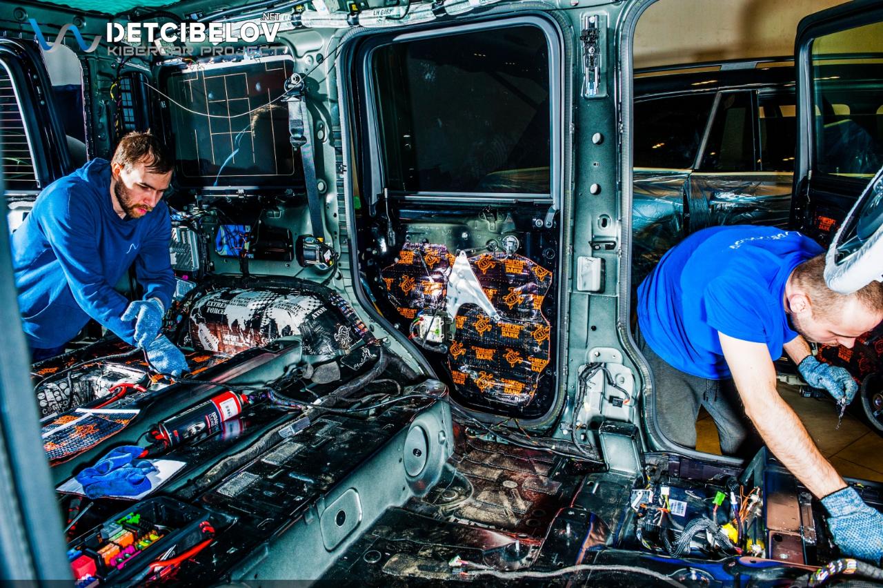 Процесс шумоизоляции салона Mercedes-Benz G-Класс Brabus (G700)