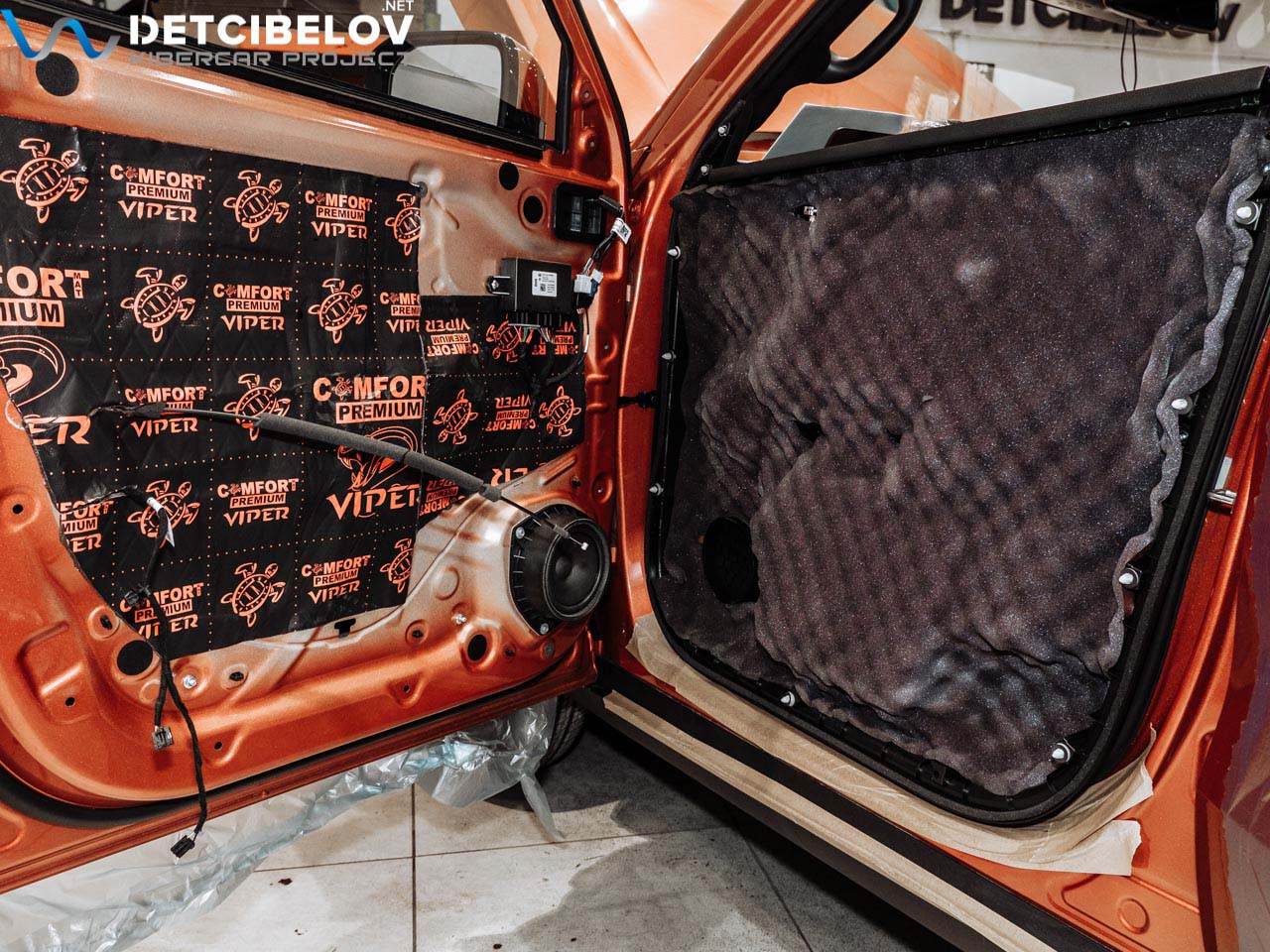 Шумоизоляция задних дверей