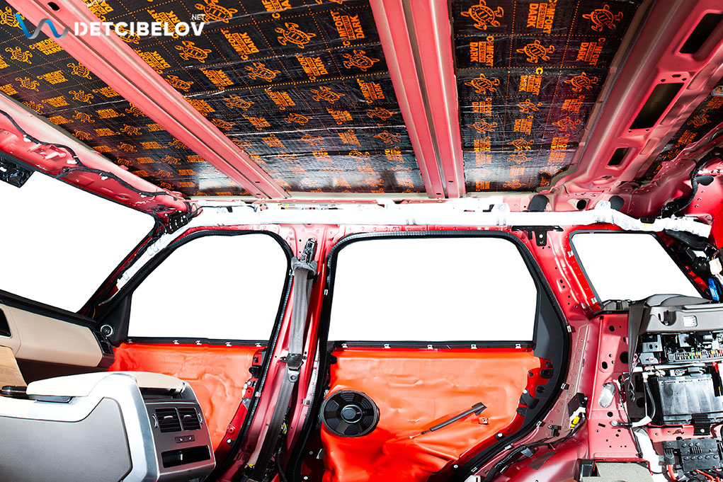 Шумоизоляция потолка Land Rover